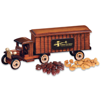 1930-Era Tractor-Trailer Truck with Chocolate Covered Almonds & Extra Fancy Jumbo Cashews 